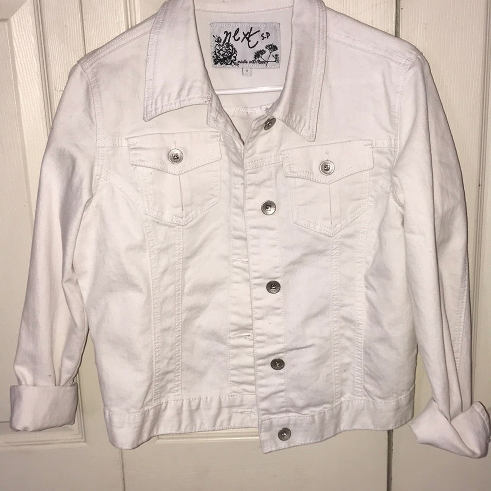 White jean jacket
